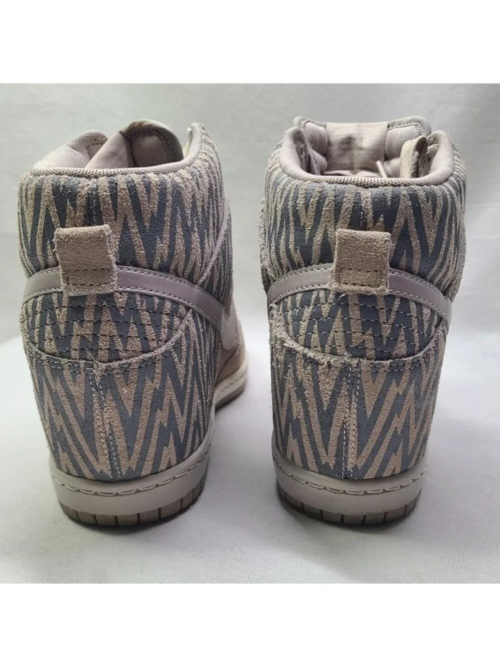 Nike Dunk Sky Hi Hidden Wedge Gray Suede Bolt Women’s Size 9- Rare